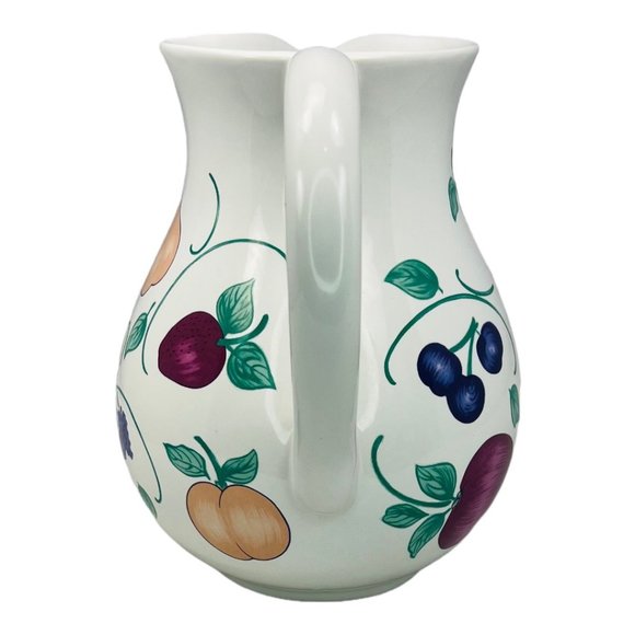 Orchard Medley by Princess House Vintage Ceramic Pitcher Fruit Pattern - Picture 7 of 10